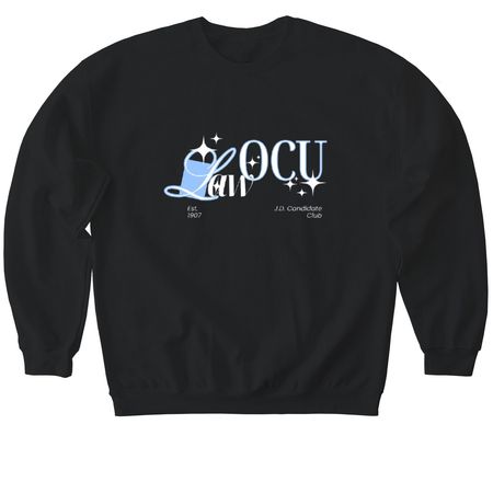 OCU Law - JD Candidate Club, a Black Softstyle Crewneck Sweatshirt