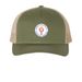 Hats, a Army Olive Green/ Tan Printed Five-Panel Trucker Cap