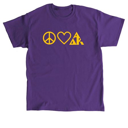 Peace Love ADK, a Purple Classic Unisex Tee