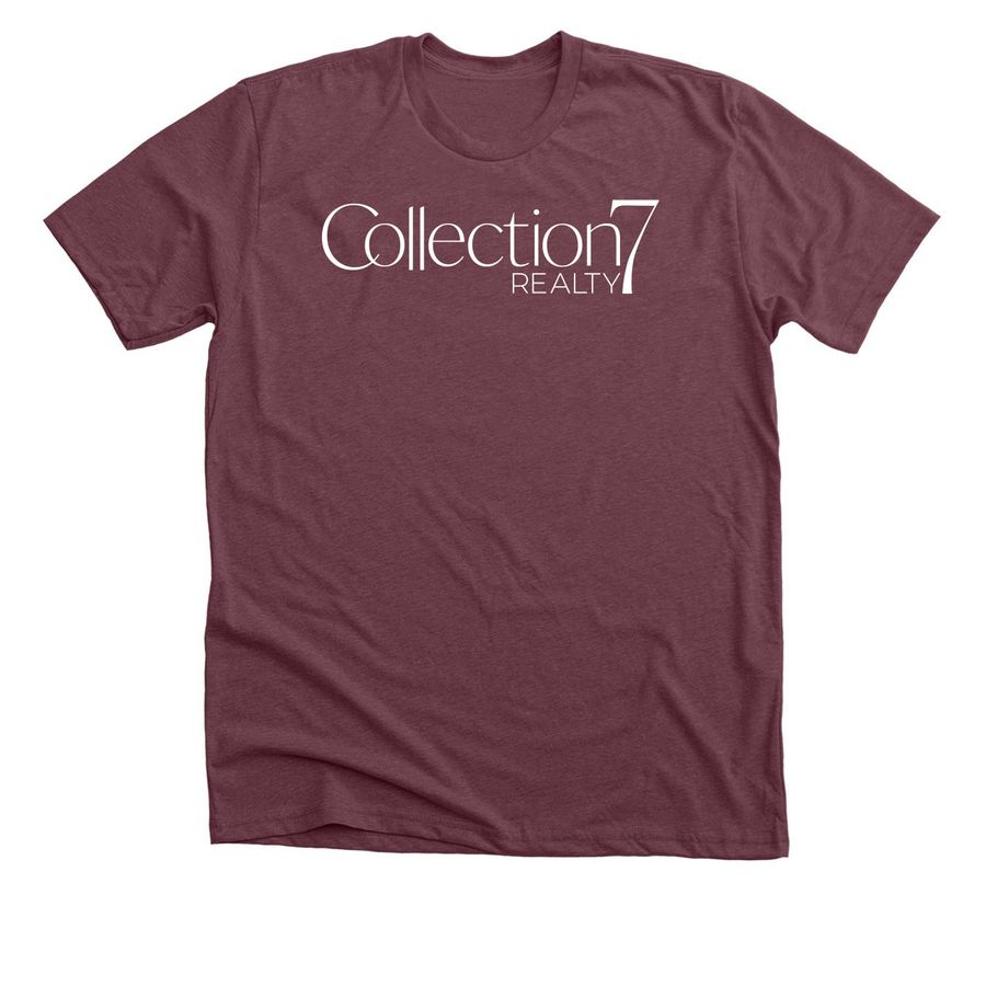 COLLECTION 7 BASIC&nbsp;, a Heather Maroon Premium Unisex Tee