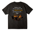 The Children?s Bread, a Black Unisex Heavyweight Tee (back-view)