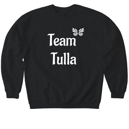 Team Tulla Tees, a Black Softstyle Crewneck Sweatshirt