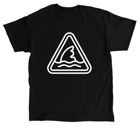 SHARK WARNING, a Black Classic Unisex Tee