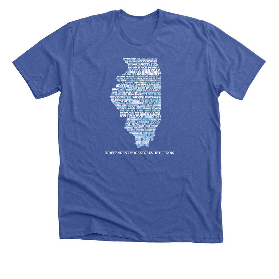 Independent Bookstores of Illinois, a Solid True Royal Premium Unisex Tee