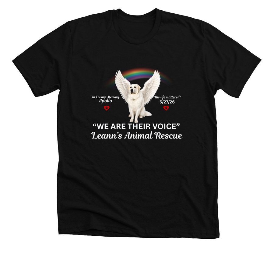 "For Apollo", a Solid Black Blend Premium Unisex Tee