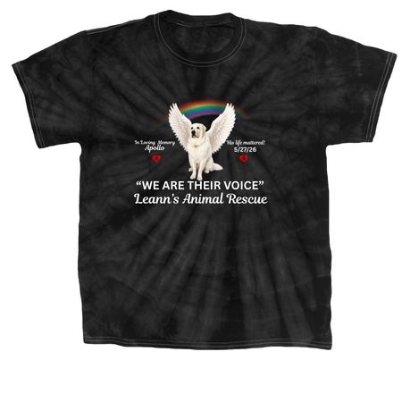 "For Apollo", a Black Classic Tie Dye Tee
