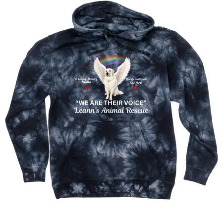 "For Apollo", a Black Tie Dyed Pullover Hoodie