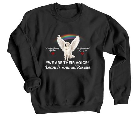 "For Apollo", a Black Crewneck Sweatshirt