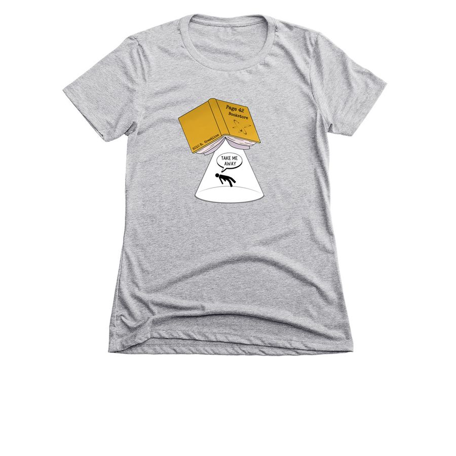 Take Me Away, a Dark Heather Grey Women's Slim Fit Tee