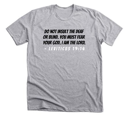 Leviticus 19:14, a Athletic Heather Premium Unisex Tee