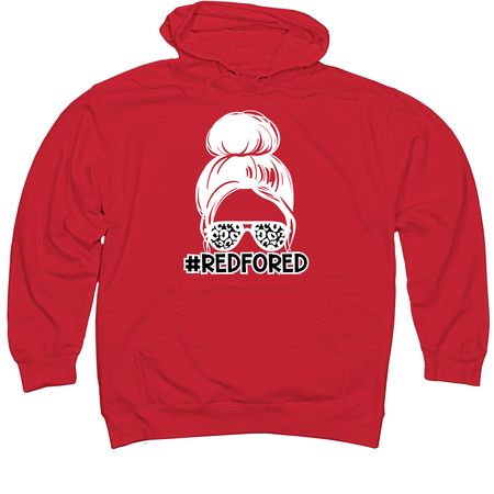 Girl7, a Red Midweight Pullover Hoodie
