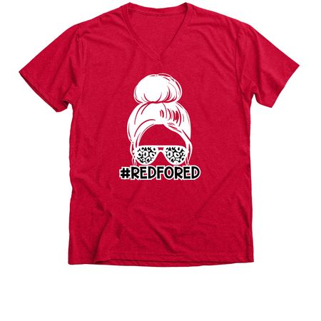 Girl7, a Heather Red Premium V-Neck Tee