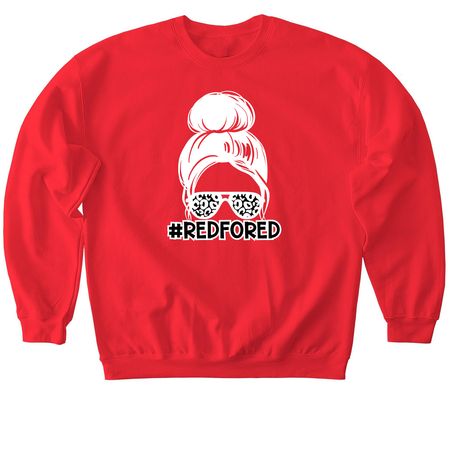 Girl7, a Red Softstyle Crewneck Sweatshirt