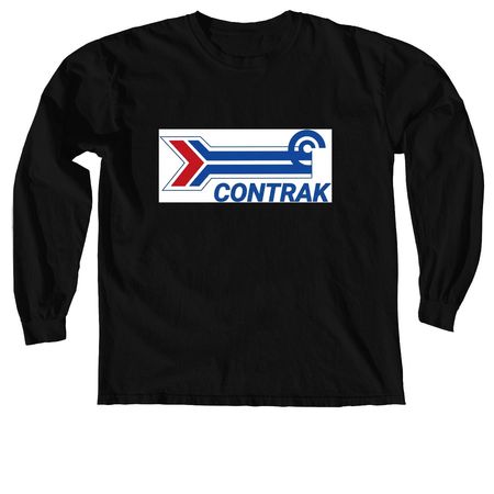 CONTRAK Logo Shirts, a Black Comfort Colors Long Sleeve Tee