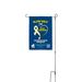 Brave like Ellie Glow Gold Yard Sign, a White 12" x 18" Yard Flag with Stake