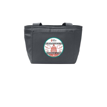 NURSE ADVOCATES CHANGE LIVES, a Grey Steel Insulated Lunch Tote