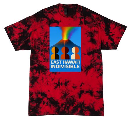 PROUD to Stand with each other!, a Black/ Red Crystal Tie Dye Tee