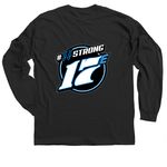 Supporting Justin through his cancer journey, a Black Classic Long Sleeve Tee (back-view)