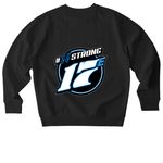 Supporting Justin through his cancer journey, a Black Stanley/Stella Unisex Changer 2.0 Crewneck Sweatshirt (back-view)