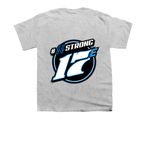 Supporting Justin through his cancer journey, a Sport Grey Youth Unisex Tee (back-view)