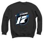 Supporting Justin through his cancer journey, a Black Crewneck Sweatshirt (back-view)