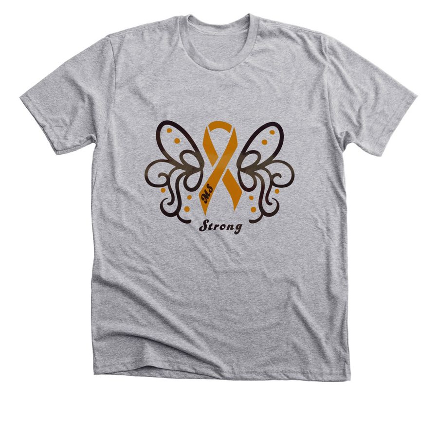 walk MS fund raising campaign, a Athletic Heather Premium Unisex Tee
