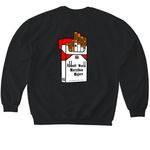 Marlboro run, a Black Softstyle Crewneck Sweatshirt (back-view)