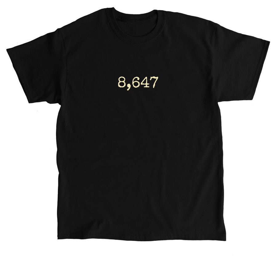 8,647, a Black Classic Unisex Tee