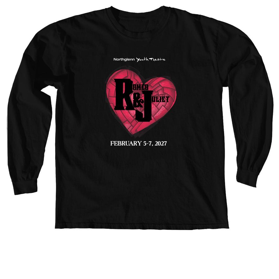 NYT Romeo & Juliet, a Black Comfort Colors Long Sleeve Tee