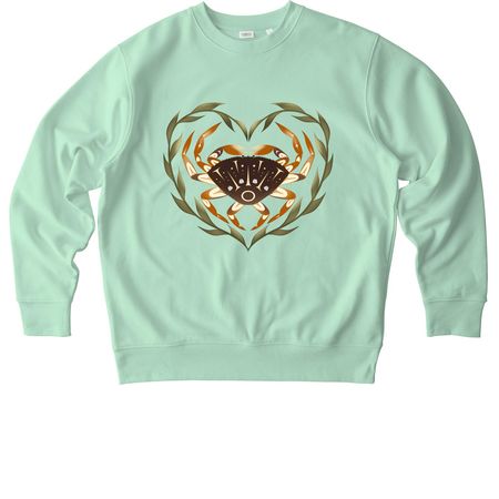 coast salish crab, a Misty Jade Stanley/Stella Unisex Changer 2.0 Crewneck Sweatshirt