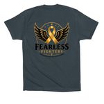 Noah's Fight, a Dark Grey Premium Cotton Tee (back-view)