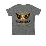 Noah's Fight, a Deep Heather Premium Youth Tee (back-view)