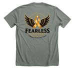Noah's Fight, a Deep Heather Premium Unisex Tee (back-view)