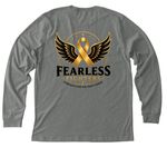Noah's Fight, a Deep Heather Premium Long Sleeve Tee (back-view)
