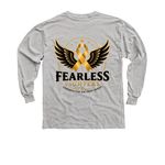 Noah's Fight, a Sport Grey Youth Long Sleeve Tee (back-view)