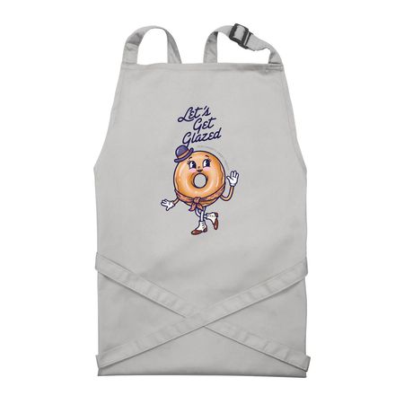 Let?s Get Glazed Apron, a Silver Recycled Bib Apron