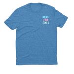 Beautiful World&nbsp;, a Azure Blue Allmade Eco Triblend Unisex Tee (back-view)