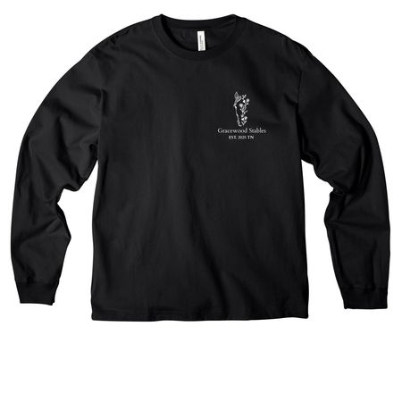 Gracewood Stables, a Black Unisex Heavyweight Long Sleeve Tee