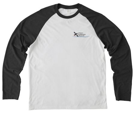 What's for breakfast?, a Space Black/ Bright White Allmade Eco Triblend Colorblock Raglan Long Sleeve Tee