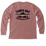 Tampa Bay 100, a Heather Mauve Premium Long Sleeve Tee (back-view)