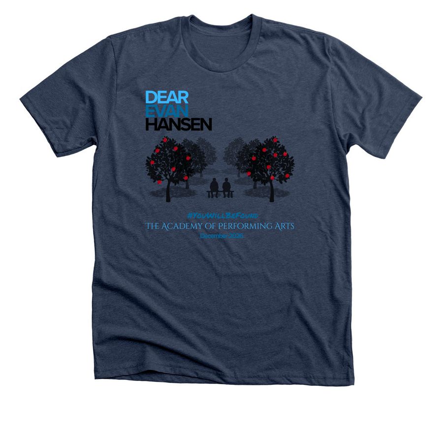 Dear Evan Hansen, a Heather Navy Premium Unisex Tee