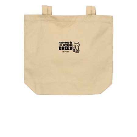 Adopted Is My Favorite Breed: Cat&nbsp;, a Oyster Organic Cotton Tote Bag