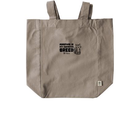 Adopted Is My Favorite Breed: Cat&nbsp;, a Pumice Recycled Cotton Tote Bag