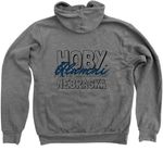 HOBY NE - Alumni, a Deep Heather Zip Up Hoodie (back-view)
