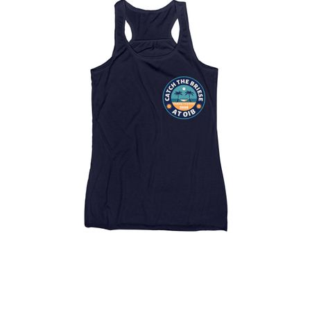 Catch a Briese Cropped Tank, a Navy Women's Racerback