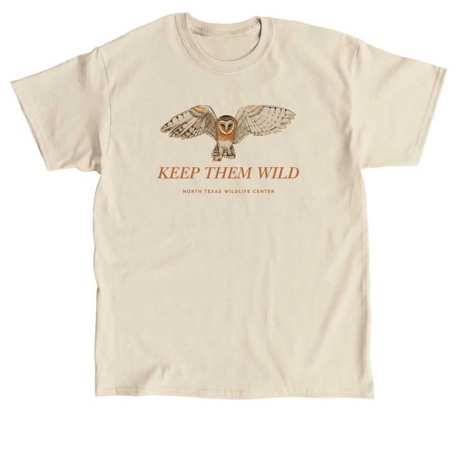 Keep them Wild Owl Edition, a Sand Classic Unisex Tee