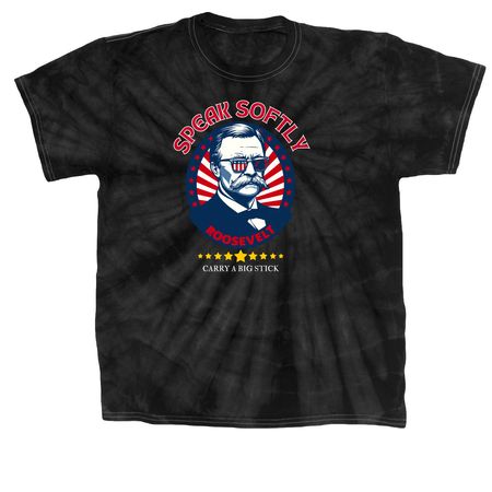 Teddy Roosevelt, a Black Classic Tie Dye Tee