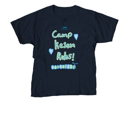 Camp Kesem Rules, a Navy Youth Unisex Tee