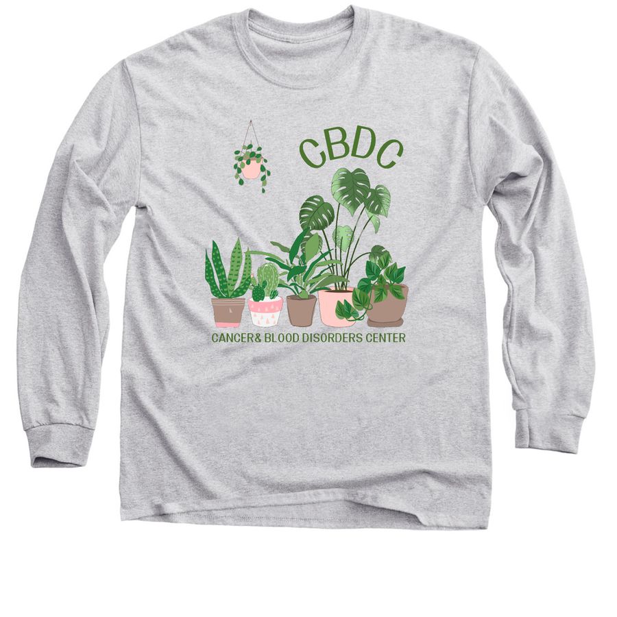 Cancer and Blood Disorders Center: plants, a Sport Grey Classic Long Sleeve Tee