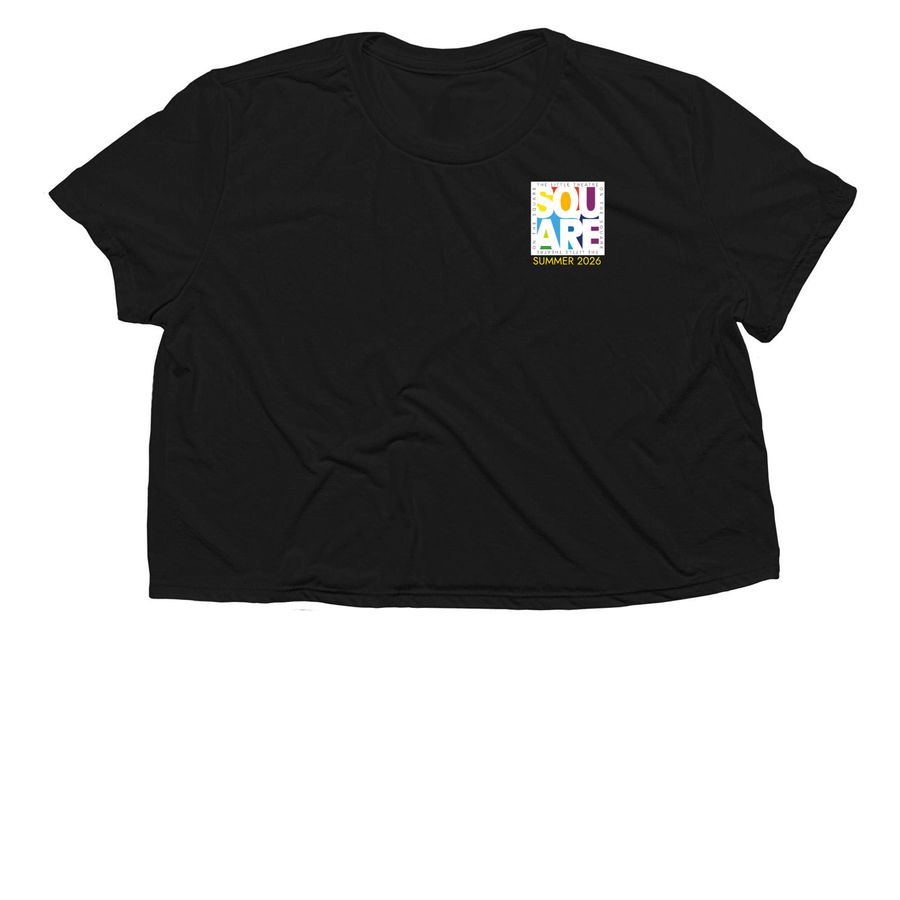 Only a Day Away, a Black Women?s Flowy Cropped Tee